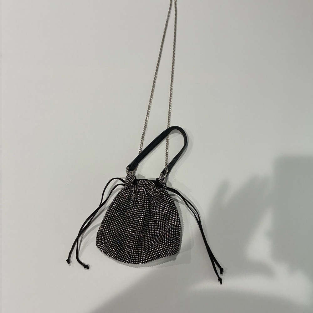 Chic Black Beaded Mini Bag